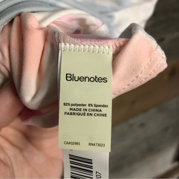 bluenotes Size Small NWT White/Tie Dye Crop Top/Sports Bra - Picture 5 of 5